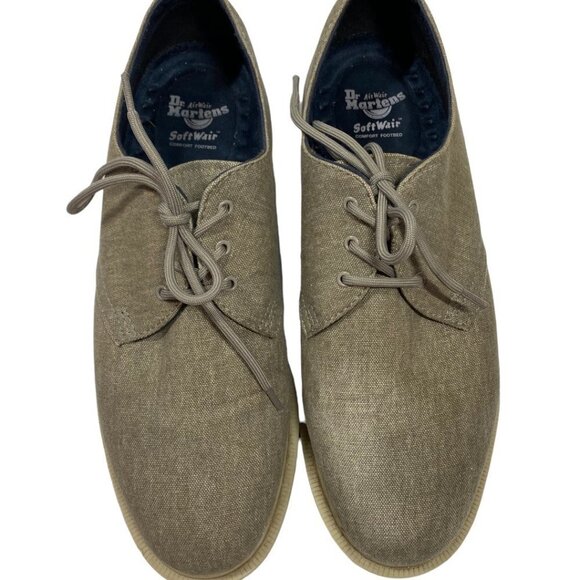 Dr Martens Torriano Gray Canvas Shoes 3 Eye Lace-Up US 9 - Picture 5 of 7